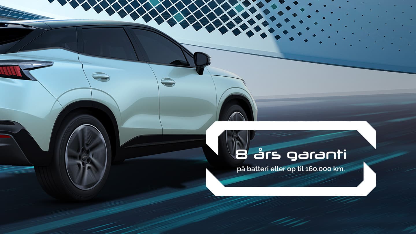 8 års garanti på batteri eller op til 160.000 km